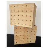 2 Wood Display Storage Boxes New
