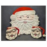 Vintage Santa Clause Mugs & 14" Santa Christmas