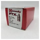 50 ct. Hornady FTX .45 Cal Bullets