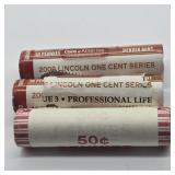 3 ROLLS LINCOLN HEAD PENNIES GEMBU