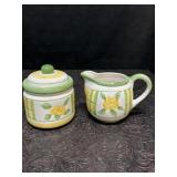 VINTAGE ROYAL NORFOLK YELLOW ROSE CREAM & SUGAR