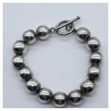 8" STERLING SILVER BALL BEADED BRACELET