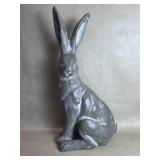 Tall Sitting Gray Rabbit Bunny Garden Statue