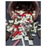 Bucket Of Vintage LEGO Style Building Blocks