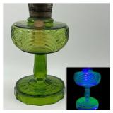 Aladdin Uranium Glass Washington Drape Lamp Oil