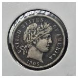 1905 S BARBER DIME