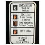 ALUMINUM CROSSWALK PEDESTRIAN SIGN
