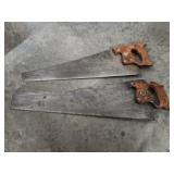 Vtg Disston Wood Saw Hand Saws Graphics on Blade