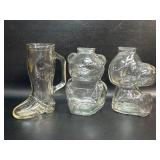 Snoopy Glass Coin Bank, Teddy Bear Bank & Mug