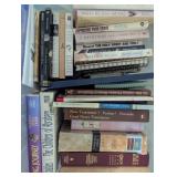 Box Lot, Plastic Storage Tote W/ Books