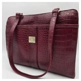 Liz Claiborne Faux Crocodile Handbag