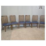 Set of Six Woven Back Side Chairs