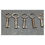 Antique Skeleton Barrel Keys Old Cabinet