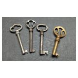 Antique Skeleton Barrel Keys Old Cabinet