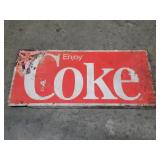 Vtg Enjoy Coke Coca Cola Sign Advertising