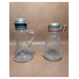 Antique EAPG Metal Top Pressed Glass Syrup