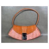 Dï¿½Dona Spain Pink Orange Crocodile Enbossed Flap