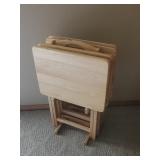 Solid Wood TV Trays With Stand