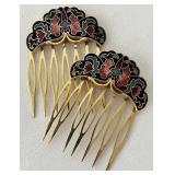 Cloisonnï¿½ Hair Combs