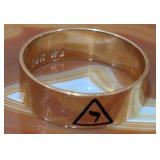 10K Yellow Gold Scottish Rite Masonic Ring Virtus