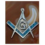 Unmarked Silver? Freemason Pendant Featuring a