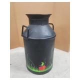 Vtg Painted Milk Can