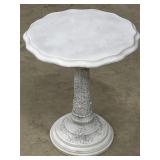 CAST-IRON & MARBLE PEDESTAL PLANT STAND