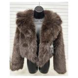 NEW FAUX FUR COAT BY MARK EDWARDS STUDEO SIZE