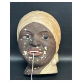 Black Americana Chalkware String Holder Head