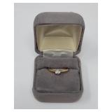 14k Gold Small Solitaire Diamond Ring