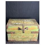 ANTIQUE-STYLE GREEN JEROME MINES DOVETAILED CHEST