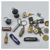 POCKET KNIVES, KEY CHAINS, COCA-COLA, PEANUTS,