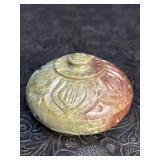 VINTAGE HAND CARVED SOAP STONE JEWELRY/TRINKET