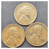 1911 D, 1913 D & 1914 LINCOLN WHEAT PENNIES