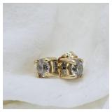 14k YELLOW GOLD. 50CTW DIAMOND STUD EARRINGS