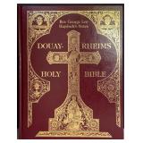 Douay-Rheims Bible Bright Gilt Stamped Leather