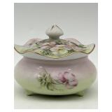 HAND PAINTED NIPPON PORCELAIN JEWELRY/TRINKET BOX