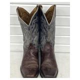LAREDO SQUARE TOE COWBOY BOOTS SIZE 9 LEATHER