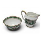 Staffordshire "Ellesmere"  Cream & Sugar Bowl