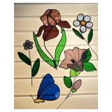 STAINED GLASS FLOWERS & BUTTERFLY SUN CATCHERS, 1