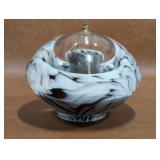 Vintage KROSNO POLAND Style Glass  Oil Lamp