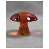 Viking Art Glass Mushroom Orange