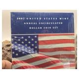 2007 US Mint Dollar Coin Set UNC - Silver Eagle+