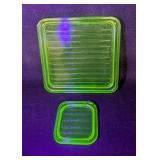 Vaseline Uranium Green Carnival Glass