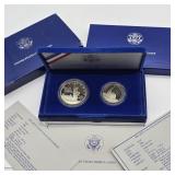 1986 US LIBERTY SILVER DOLLAR & HALF DOLLAR
