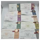 10- NEVER CIRCULATED US PRESIDENTIAL DOLLARS