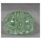 Uranium Glass Flower Frog