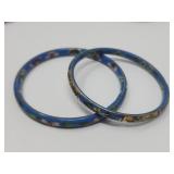 Vtg Cloisonnï¿½ Bangles Enamel Bracelets Cloisonne