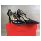 Charles Jourdan Wapitti Black Tee Straps Heels