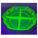 Hocking Princess Green Uranium Glass 4-Part